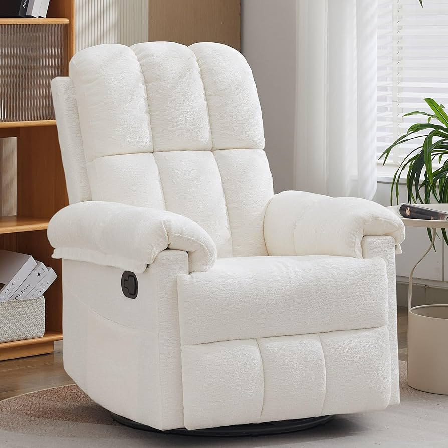 Recliner Chair, Swivel Rocker Recliner Chair for Adults, Small Recliners for Small Spaces, Uphols... | Amazon (US)