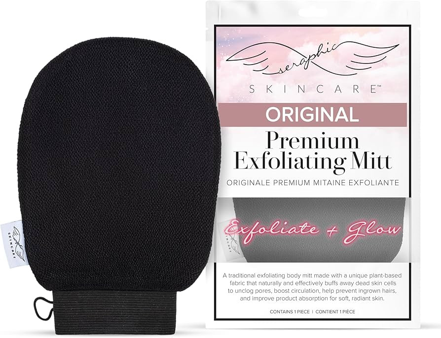 Seraphic Skincare Original Premium Exfoliating Mitt for Body (1pc) \u2013 100% Vegan Viscose Trad... | Amazon (US)