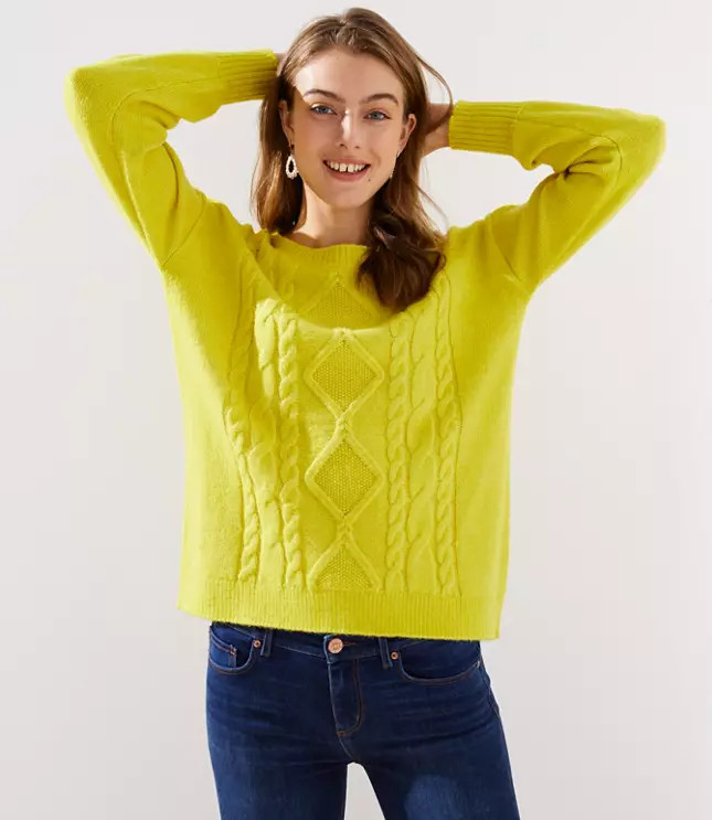 Cable Tunic Sweater | LOFT | LOFT