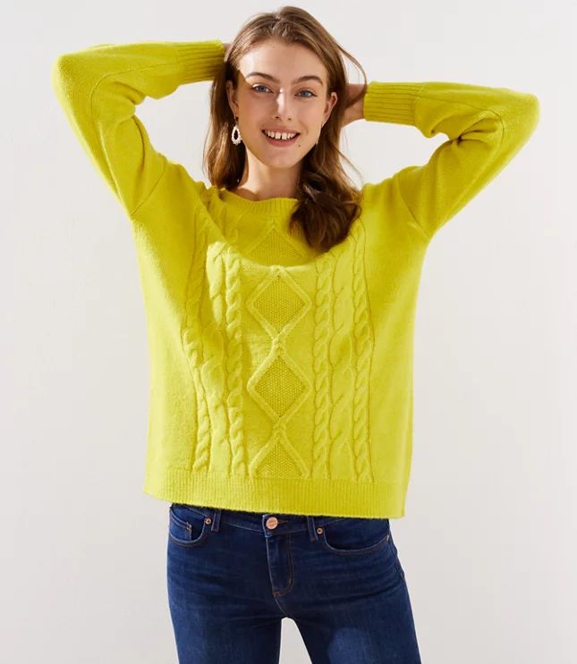 Cable Tunic Sweater | LOFT | LOFT