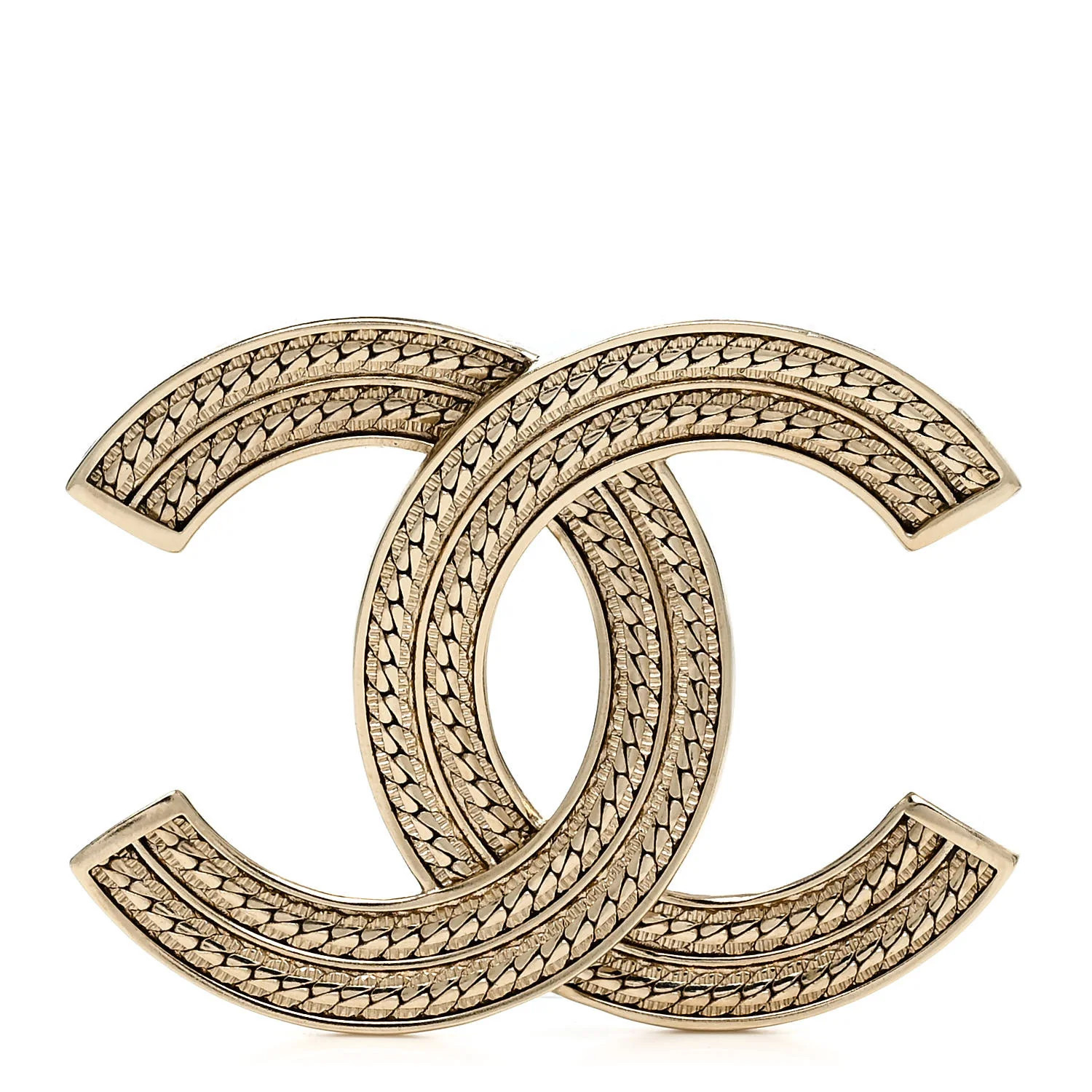 Metal CC Brooch Gold | FASHIONPHILE (US)