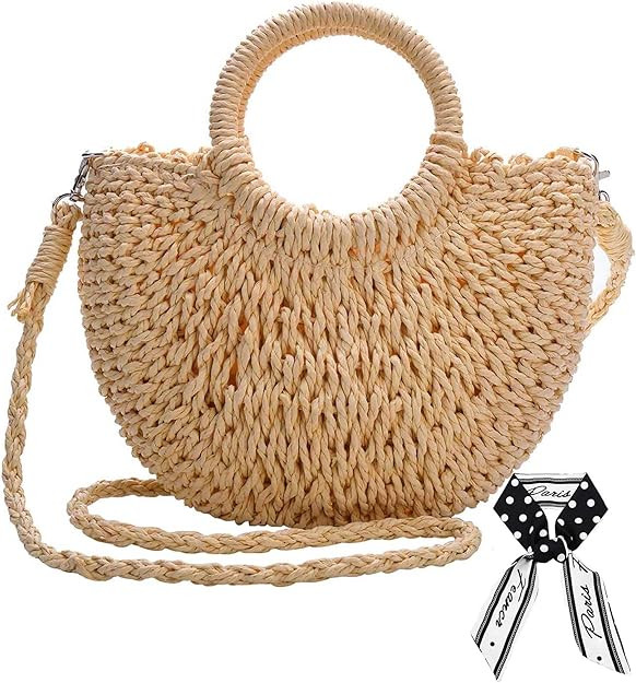 Dailyacc Straw Shoulder Bag For Women Woven Purse Beach Envelope Clutch Straws Wallet | Amazon (US)
