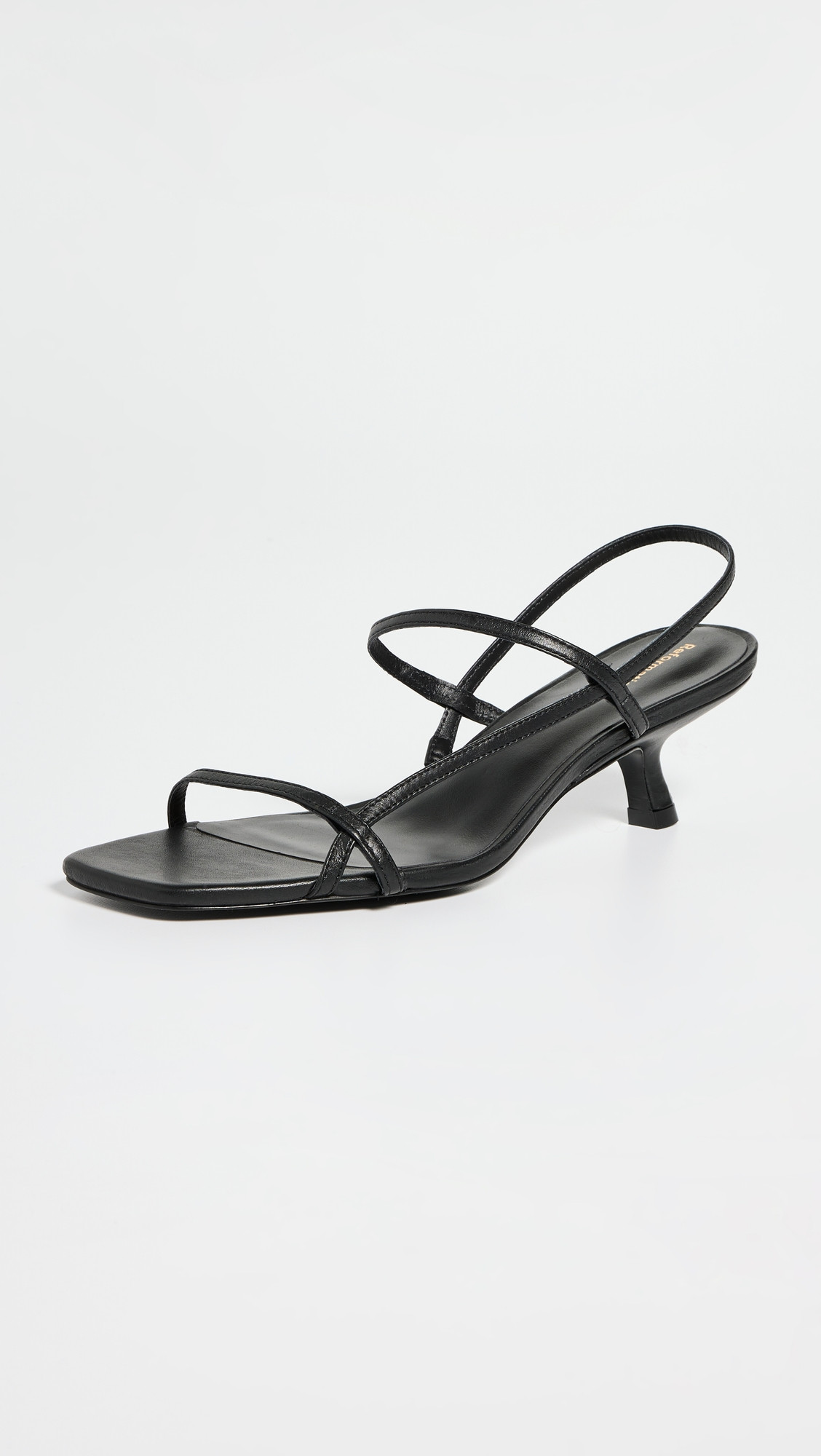 Reformation Serenity Bare Sandals Black Leather 6 | Shopbop