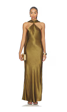 Amanda Uprichard x REVOLVE Ashton Maxi Dress in Olive from Revolve.com | Revolve Clothing (Global)