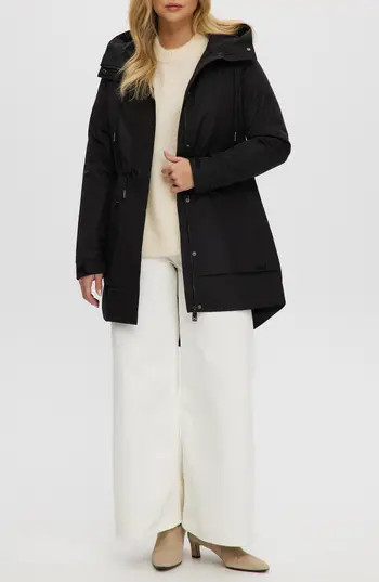 Noize Mid Length Rain Coat in Black at Nordstrom Rack, Size Medium | Nordstrom Rack