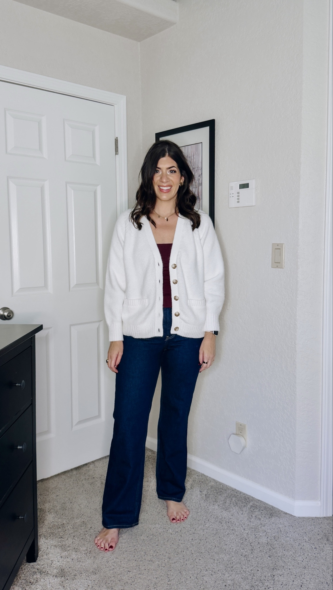 Abercrombie basics sale try on
In a small oversized grandpa cardigan
Medium bra free tank
29 curve love straight leg Jean


#LTKTall #LTKSaleAlert #LTKMidsize