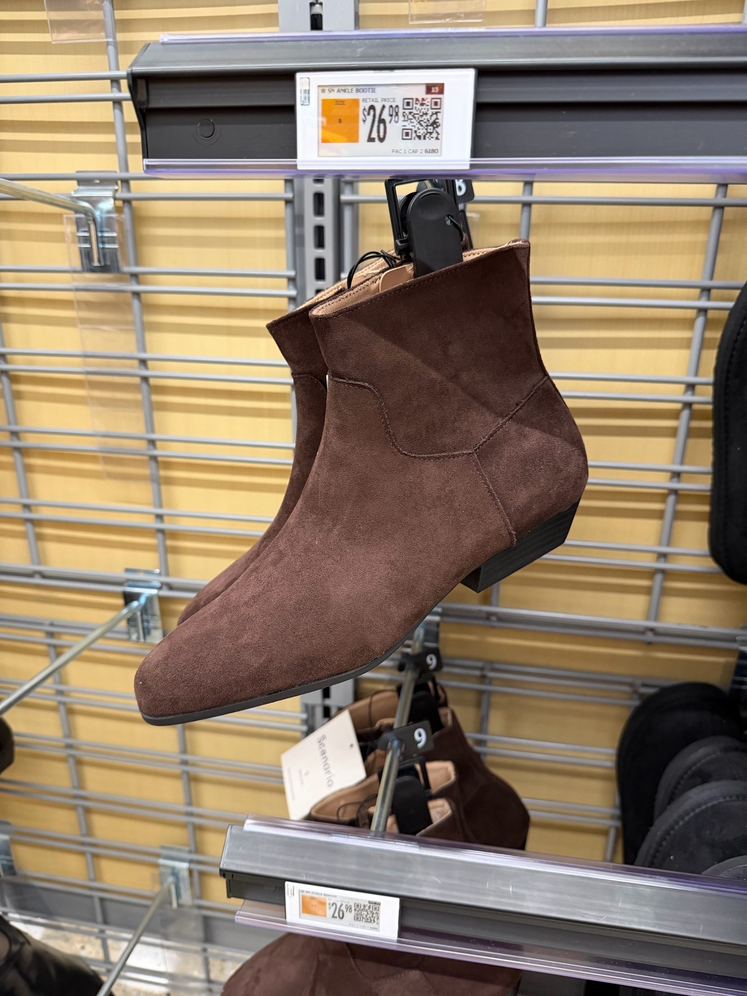 Walmart chocolate brown suede boots! Fit tts. #walmartfashion