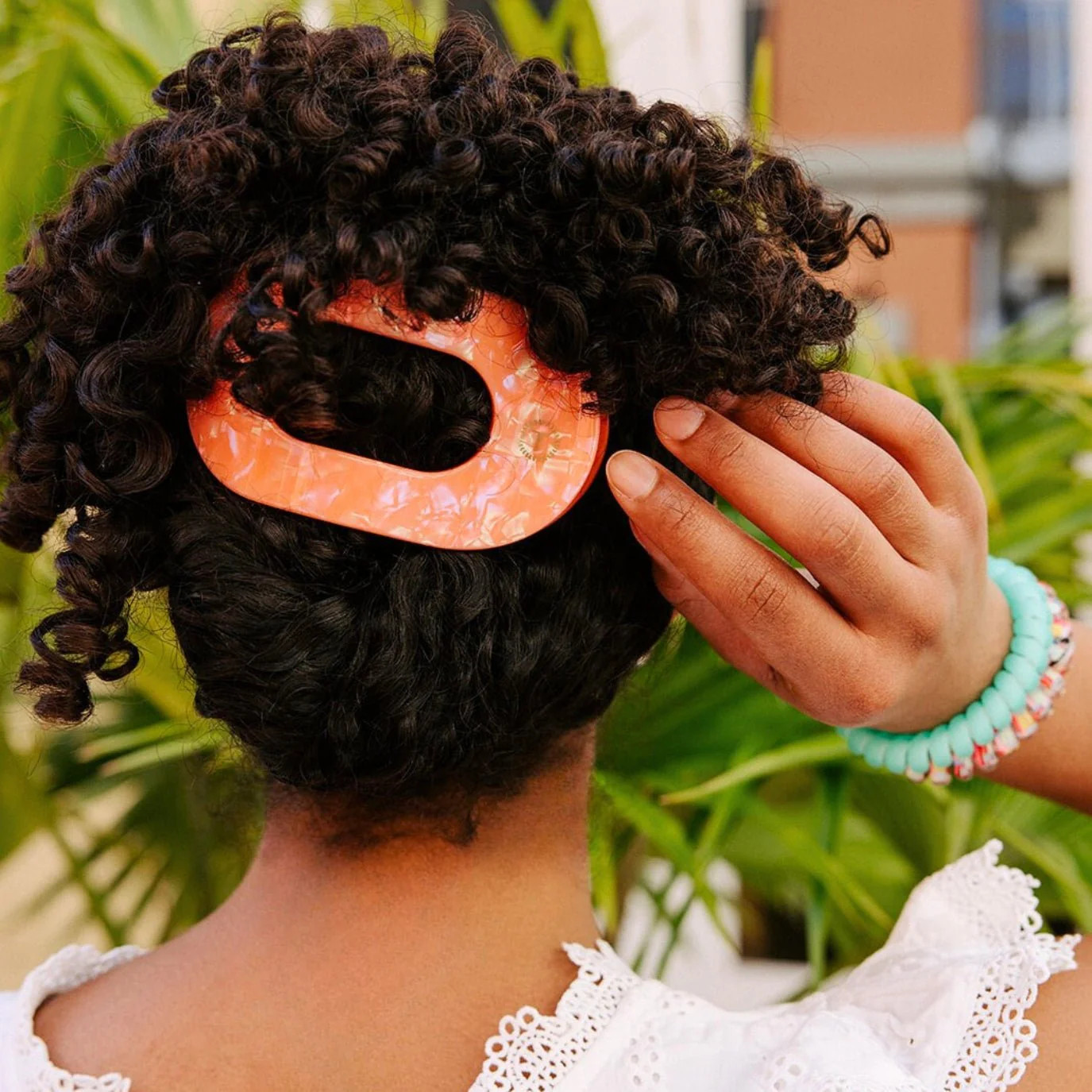 Dreamsicle Large Flat Round Hair Clip | TELETIES