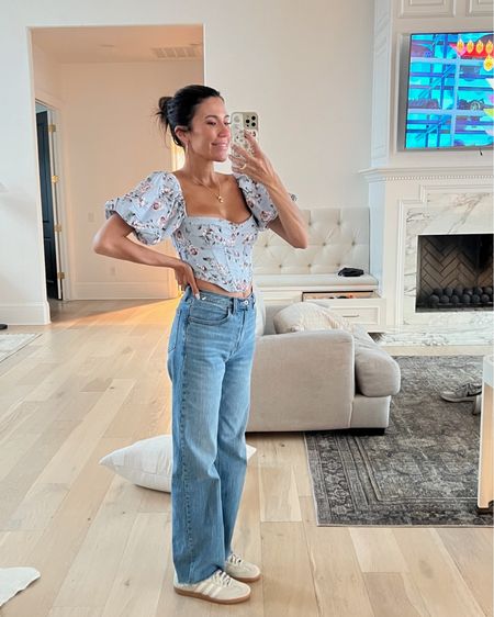 Loving floral corset tops for spring 🌸 linked some similar options I have in my cart too! 

Spring outfit, jeans, Abercrombie jeans, revolve, adidas samba, floral top, girls night outfit, date night outfit, casual outfit, summer outfit, Christine Andrew 

#LTKfindsunder100 #LTKstyletip #LTKSeasonal