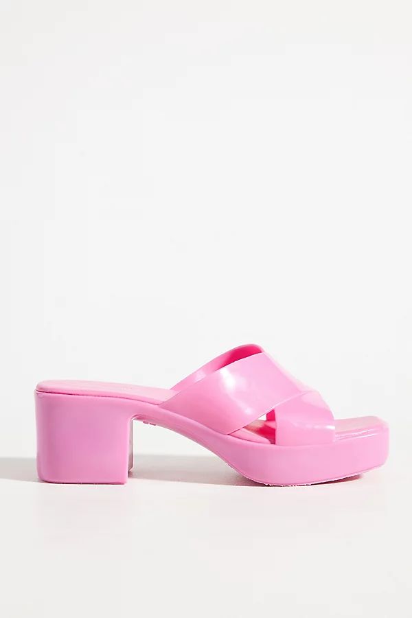 Jeffrey Campbell Bubblegum Heeled Slide Sandals By Jeffrey Campbell in Pink Size 9 | Anthropologie (US)