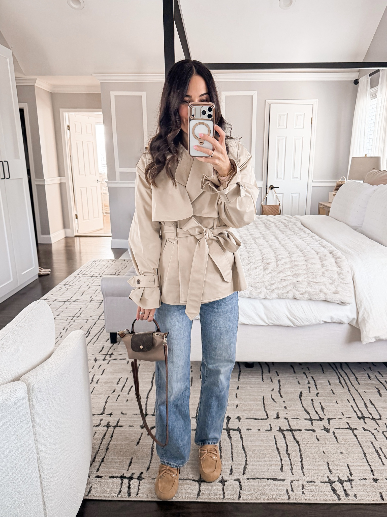 Grabbed the cutest new trench for Spring 🌸 wearing size xs 

#LTKOver40 #LTKootd #LTKmomlife