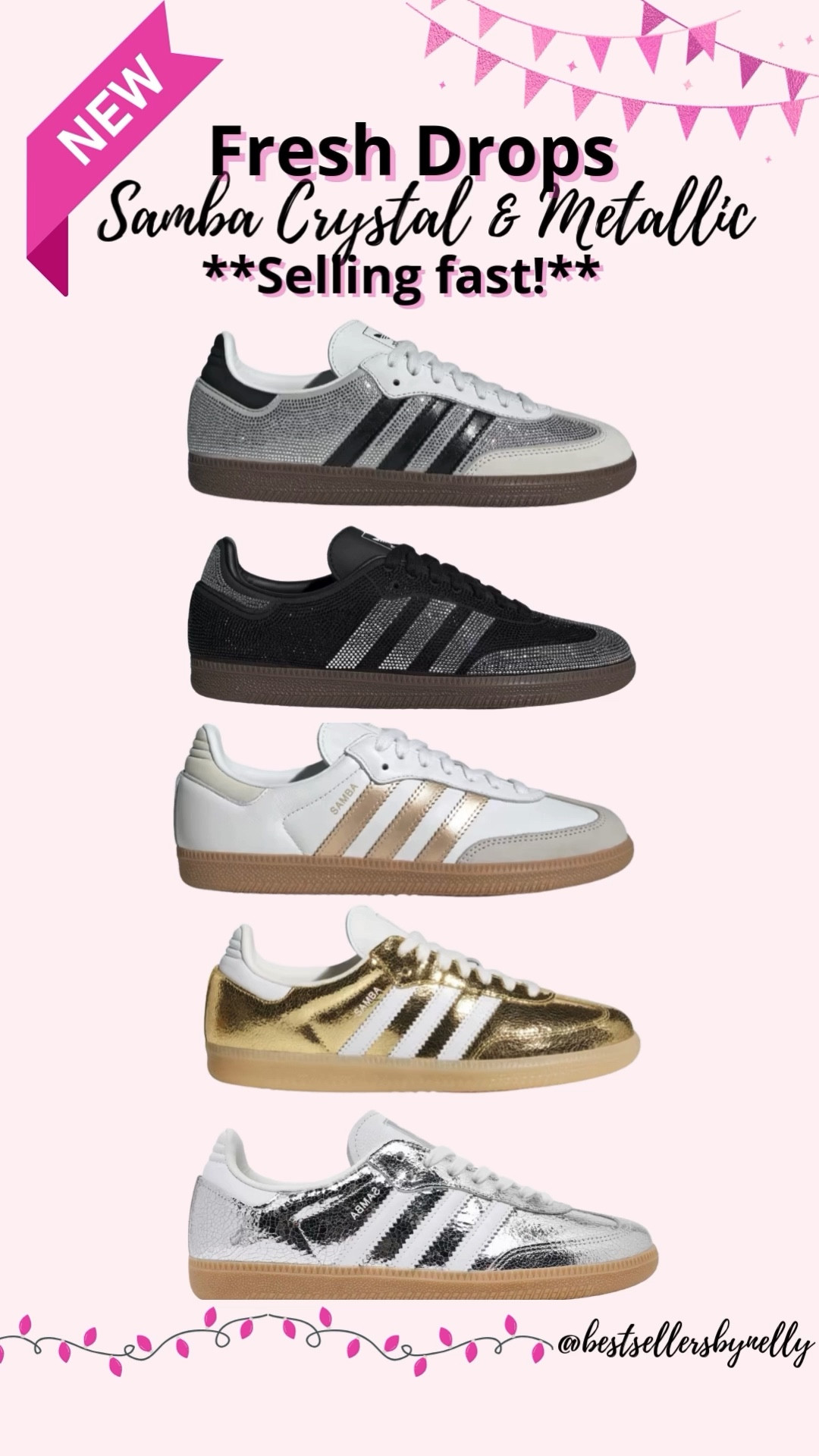 Fresh drop alert ✨ The new Adidas Samba Crystal & Metallic collection is magical 🪄🪄
The shimmer detailing + classic gum sole give them that dressed-up sneaker vibe you can style with denim, trousers, sweaters, or holiday fits. 

👉 Already selling fast — linking all colorways for you to shop before they go out of stock again 🤍👟✨


adidas samba
samba crystal
samba metallic
adidas sneakers
holiday sneakers
trending sneakers
bestselling shoes
women’s adidas
samba gold
samba silver
samba black
samba white
new adidas drop
winter sneakers
casual sneakers
everyday shoes
shimmer sneakers
sparkly sneakers
fashion sneakers
street style shoes
neutral sneakers
comfortable sneakers
shoe trends 2025
viral sneakers
gum sole sneakers
classic sneakers
amazon fashion finds
ltk adidas
samba outfit ideas
samba review

#LTKGiftGuide #LTKfitnessgoals #LTKActive