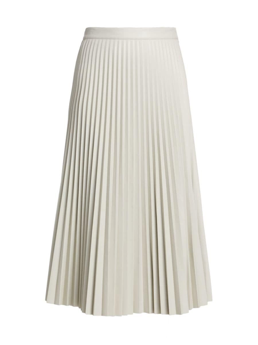 Proenza Schouler White Label Pleated Faux-Leather Midi-Skirt | Saks Fifth Avenue