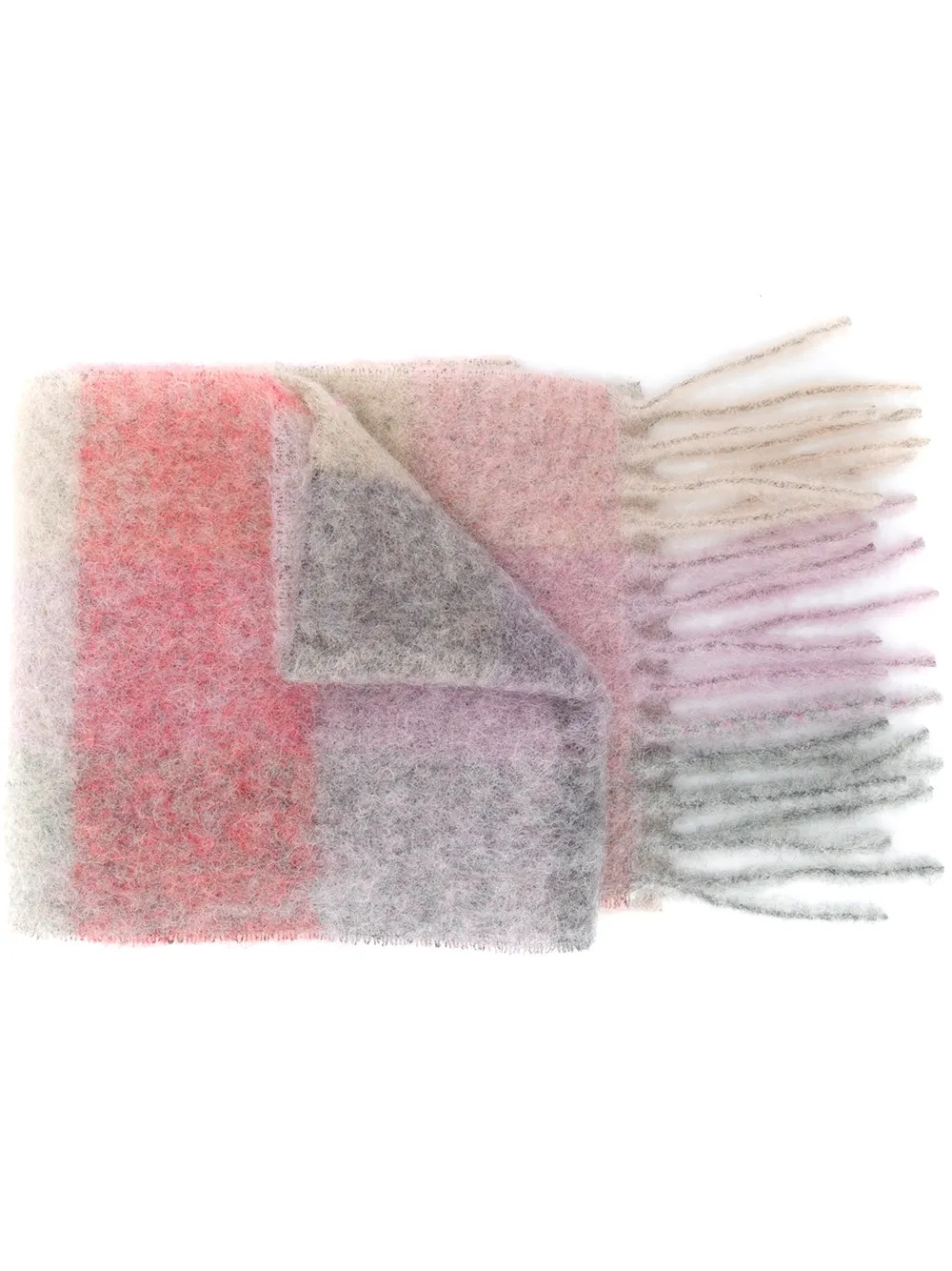 Acne Studios multi-check Fringed Scarf - Farfetch | Farfetch Global