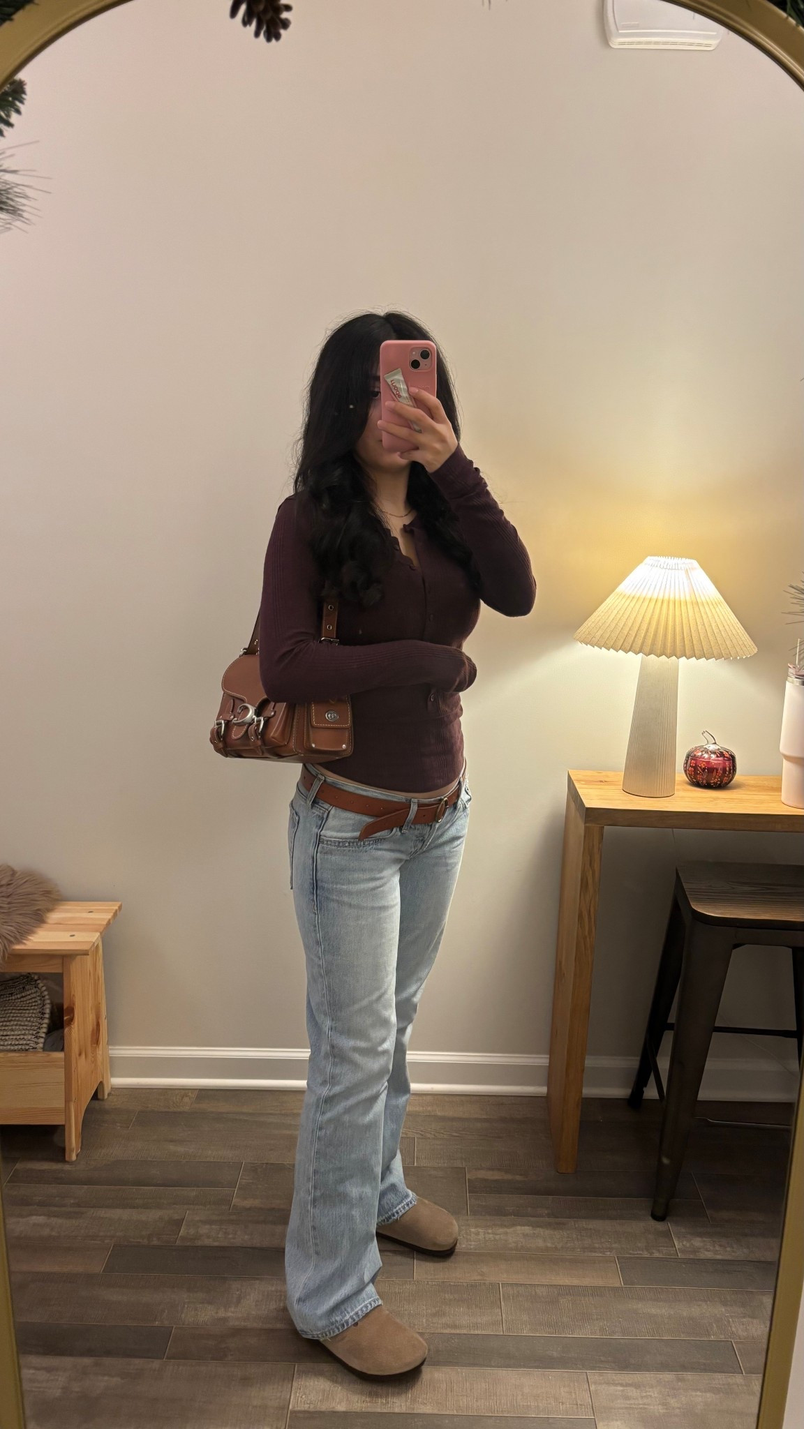 AE long sleeve henley 
Lucky Brand Addison super low rise flare jeans (28x30 - these run small because they sit on the hips! Size up 1 -2 sizes)
Birkenstock Boston clog taupe


#LTKSaleAlert #LTKPetite