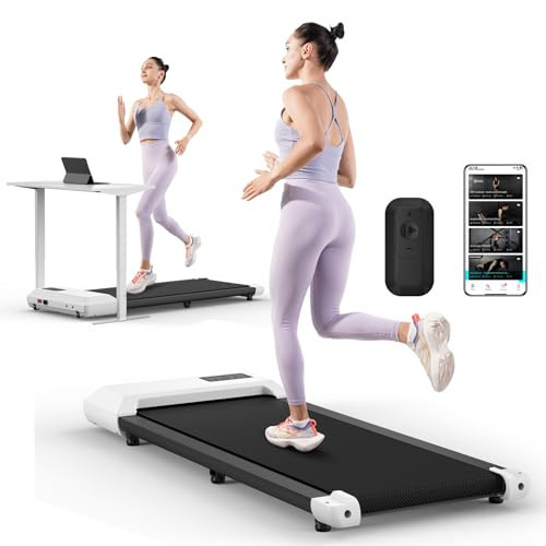DeerRun Walking Pad Treadmill, Smart APP Portable Mini Walking Pad, Led Display & Remote Control Under Desk Treadmill, Small Quiet Operation Mini Treadmill, 300lbs Capacity | Amazon (US)