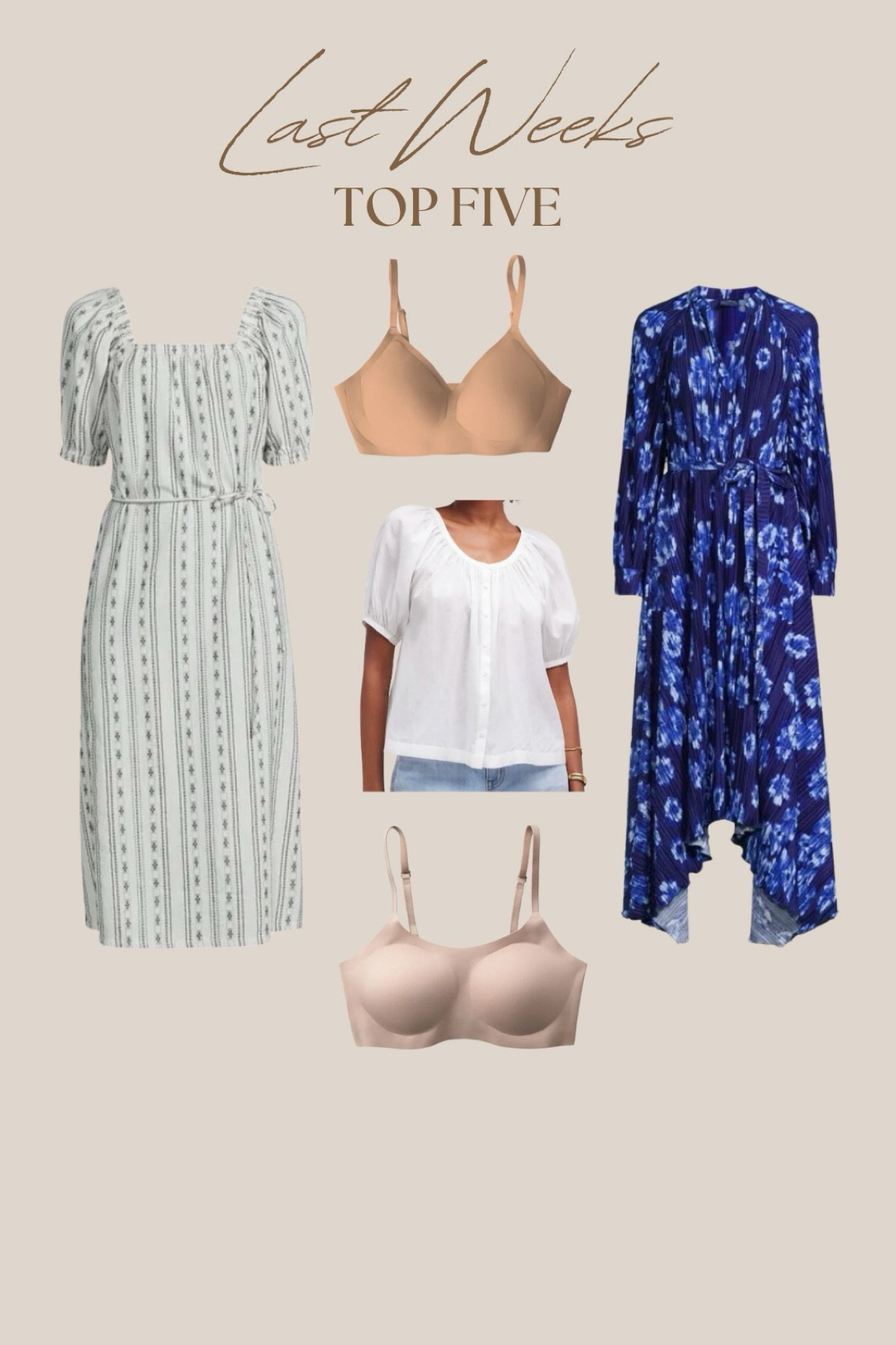 Linking last weeks top five! You can use my code NITAFS15 to shop Eby bras!! 

#LTKFindsUnder50 #LTKStyleTip #LTKWorkwear