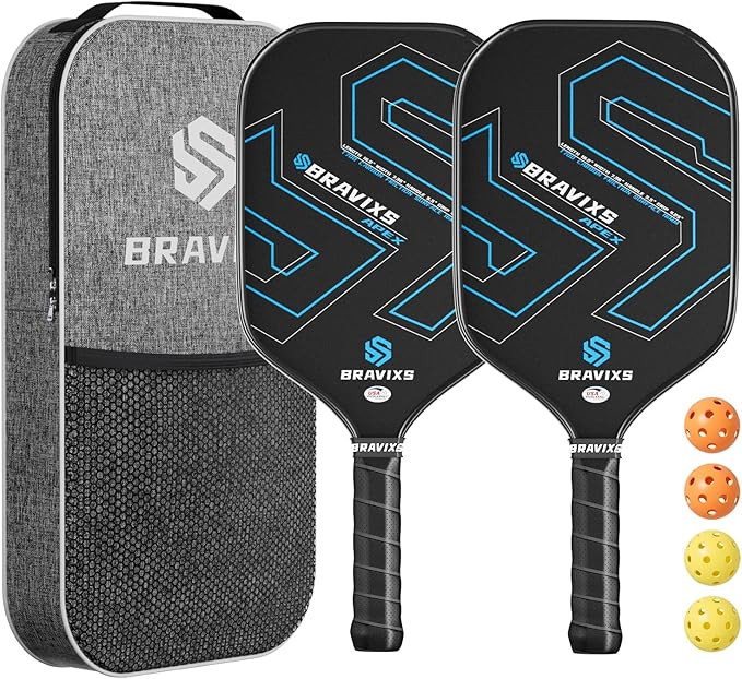 Pickleball Paddles Set of 2 USAPA Approved T700 Raw Carbon Fiber Pickleball Paddle, Friction Surf... | Amazon (US)