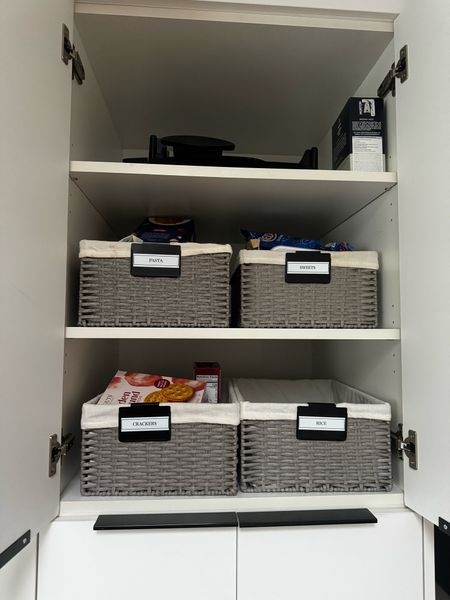 Using these larger bins in the pantry for bigger snacks and packages.

Container store, storage basket, woven basket, pantry organization, pantry storage 

#LTKFindsUnder50 #LTKHome