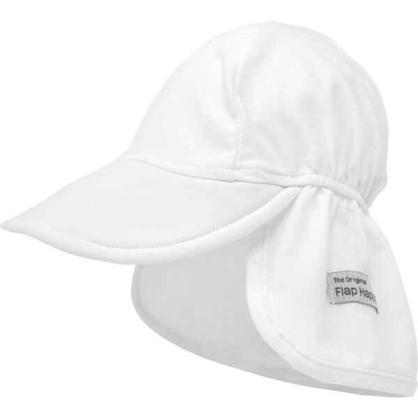 UPF 50+ Swim Flap Hat, White | Maisonette