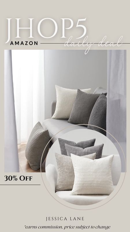 Amazon daily deal, save 30% on these gorgeous textured throw pillow covers.Home decor, throw pillow covers, Amazon Home, Amazon decor

#LTKHome #LTKStyleTip #LTKSaleAlert