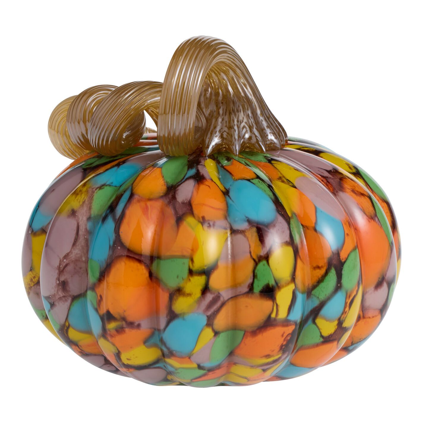 Modern Blown Glass Pumpkin Decor | World Market