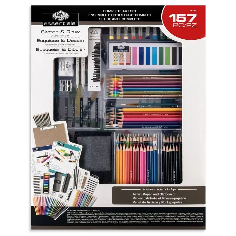 Royal & Langnickel Essentials - 157pc Sketching & Drawing Art Set, for Beginner to Advanced Artis... | Walmart (US)