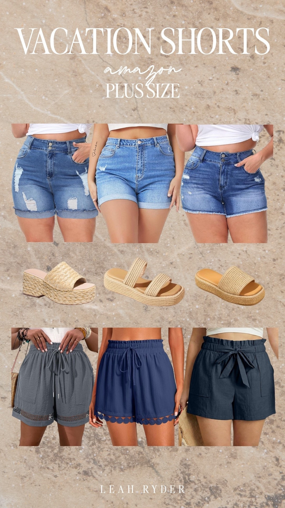These Amazon plus size vacation shorts include high-waisted denim shorts and lightweight drawstring shorts for warm-weather travel. Designed for comfort and stretch, they pair well with tanks, tees, and casual vacation outfits. Perfect for beach trips, summer travel, and everyday plus size summer styling. Affordable Amazon plus size shorts for easy, comfortable vacation looks.

#LTKPlusSize