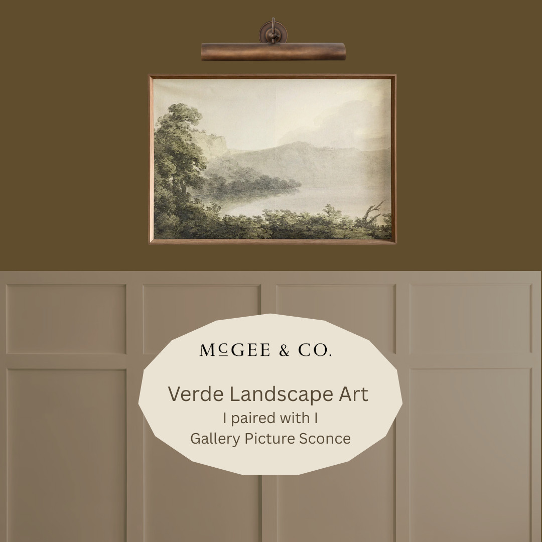 A timeless duo 🤎 The Verde Landscape Art paired with the Gallery Picture Sconce creates the perfect focal point for a collected, cozy space. Tap to shop this layered look. ✨

#HomeWithSMI #ShelbyMaeInteriors #CozyModern #LTKHome 

 