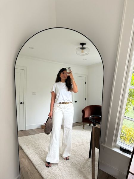 All white look, white jeans, white on white, simple white outfit 

#LTKstyletip #LTKworkwear #LTKsummer