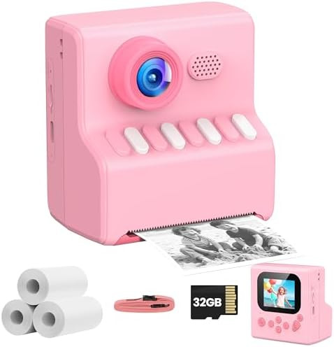 Kids Camera Instant Print Pink: HODDRCCN 32G Instant Print Camera for Kids -1080P HD - Christmas ... | Amazon (US)