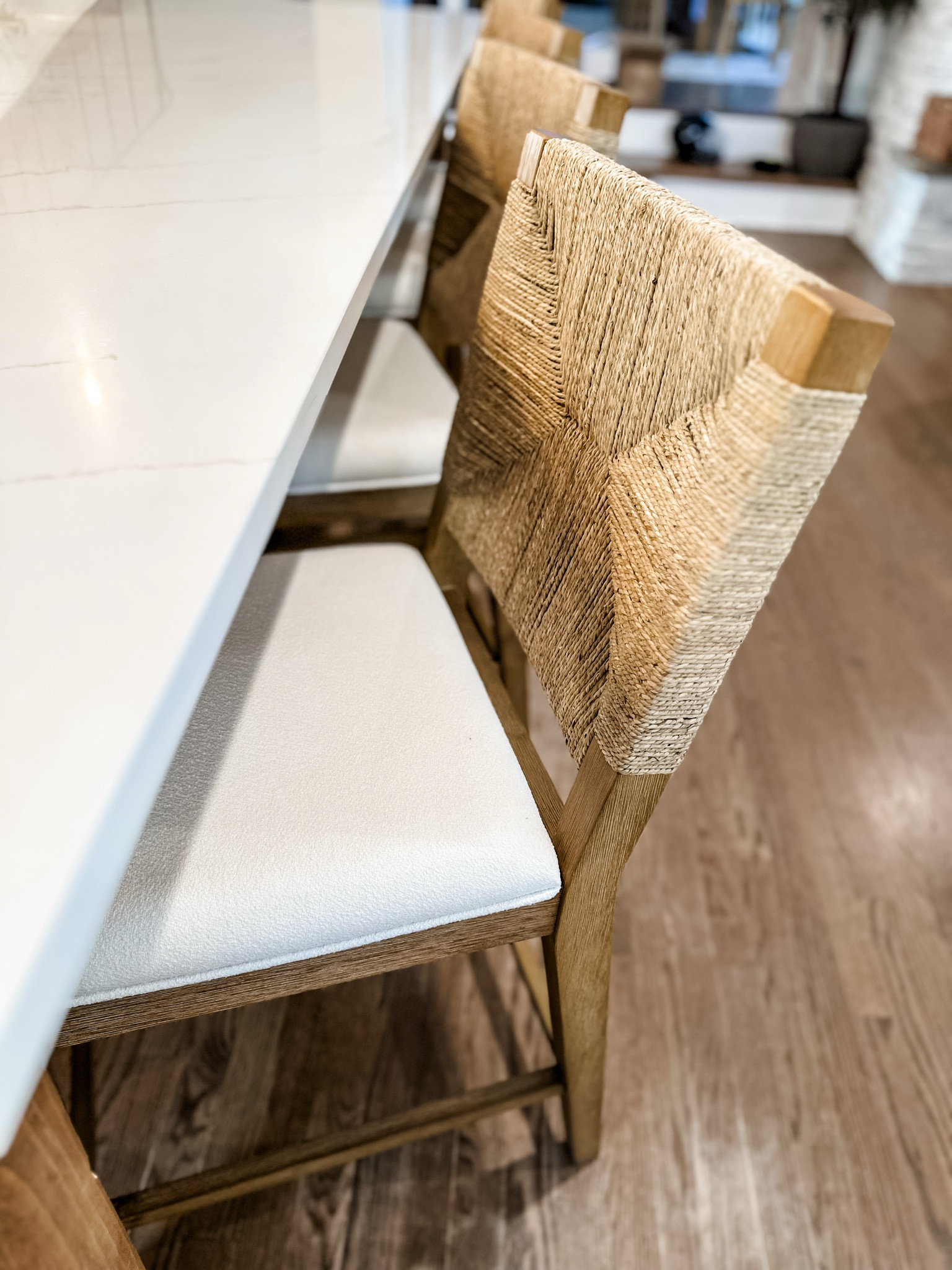 My new bar stools!! The seagrass ties in the rest of my house so perfectly and the white boucle was surprisingly easy to clean even before I protected them!! 

#LTKmomlife #LTKKids #LTKHome
