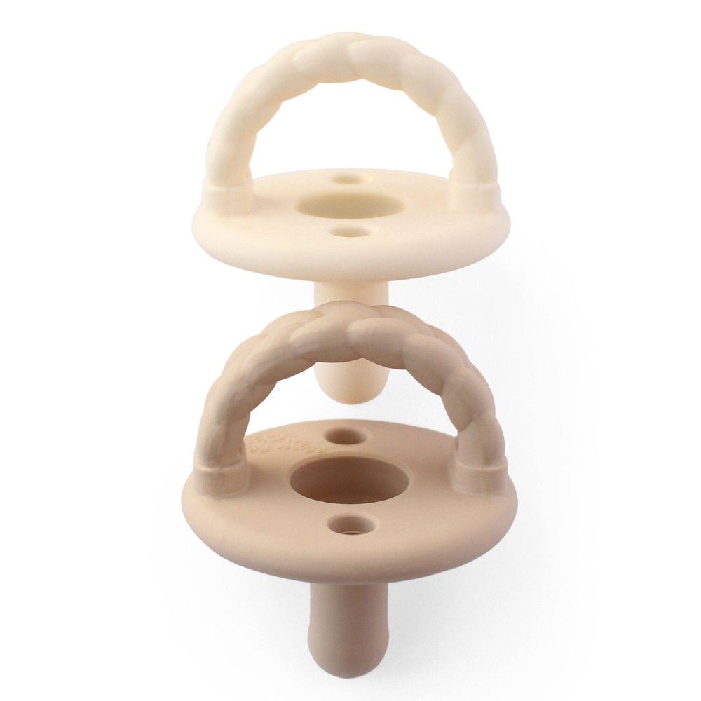 Itzy Ritzy Sweetie Soother Pacifier - Buttercream and Toast Braids – 2ct | Target