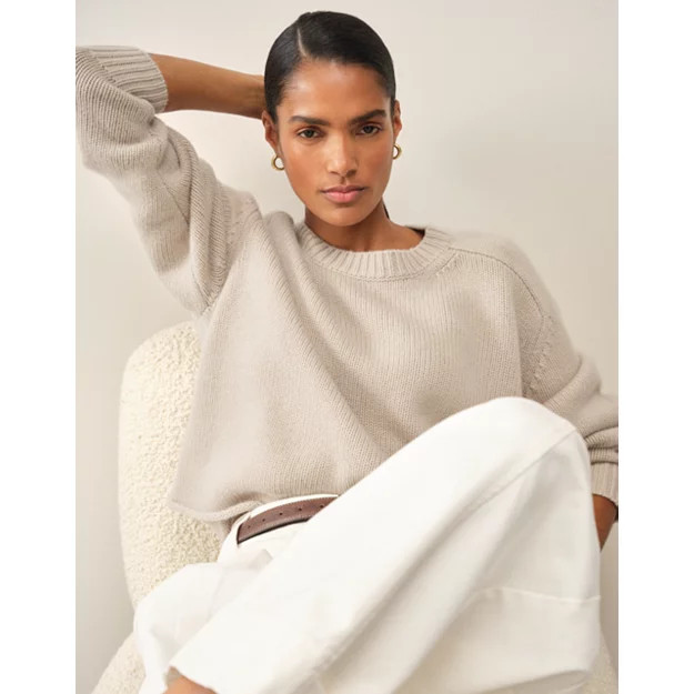 Luxury Cashmere Boxy Jumper | The White Company UK & ROW