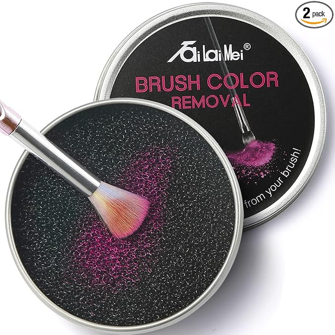 TailaiMei 2 Pack Color Removal Cleaner Sponge, Quickly & Easily Clean Makeup Brushes Powder Witho... | Amazon (US)