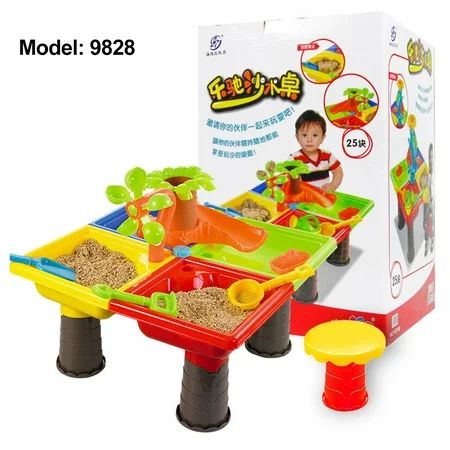 Sandbox Sand and Water Table Beach Toys Set Beach Play Table Sand for Children | Walmart (US)