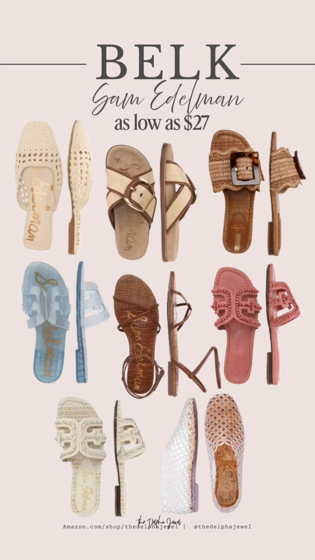 @samedelman  sale‼️the best sandals for summer as low as $27! 👡🩴

Ellina wrap sandal, Bambi raffia slide sandal, bay jelly sandal, bay tide slide sandal, grove flats, Darla sandal, Nola mules, summer outfits, vacation outfits beach, business casual workwear, summer shoes

#LTKSaleAlert #LTKTravel #LTKootd