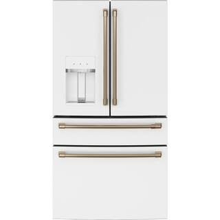 22.3 cu. ft. Smart Four-Door French Door Refrigerator in Matte White, Counter Depth | The Home Depot