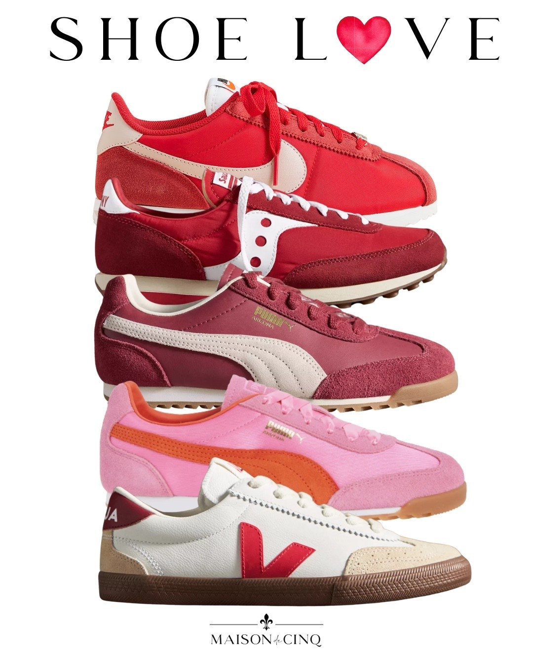 Comfy, cute sneakers perfect for Valentine’s Day!

#LTKValentine