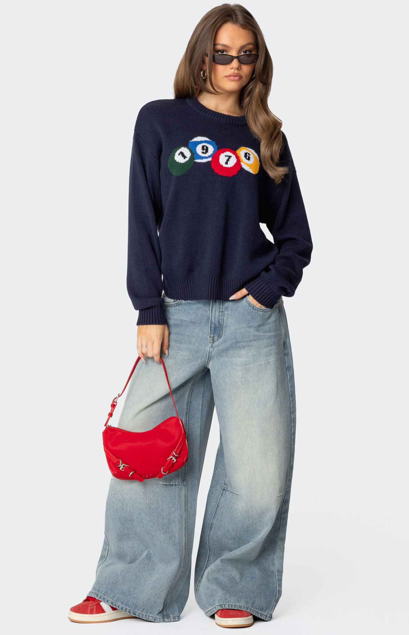 Edikted Women's Skater Girl Washed Low Rise Jeans in Light Blue - Size XS | PacSun