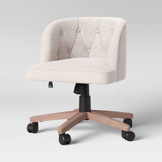 Conover Tufted Barrel Office Chair with Casters Cream - Threshold&#8482; | Target