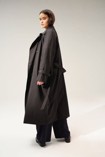 Double-breasted Trench Coat - Black - Ladies | H&M US | H&M (US + CA)