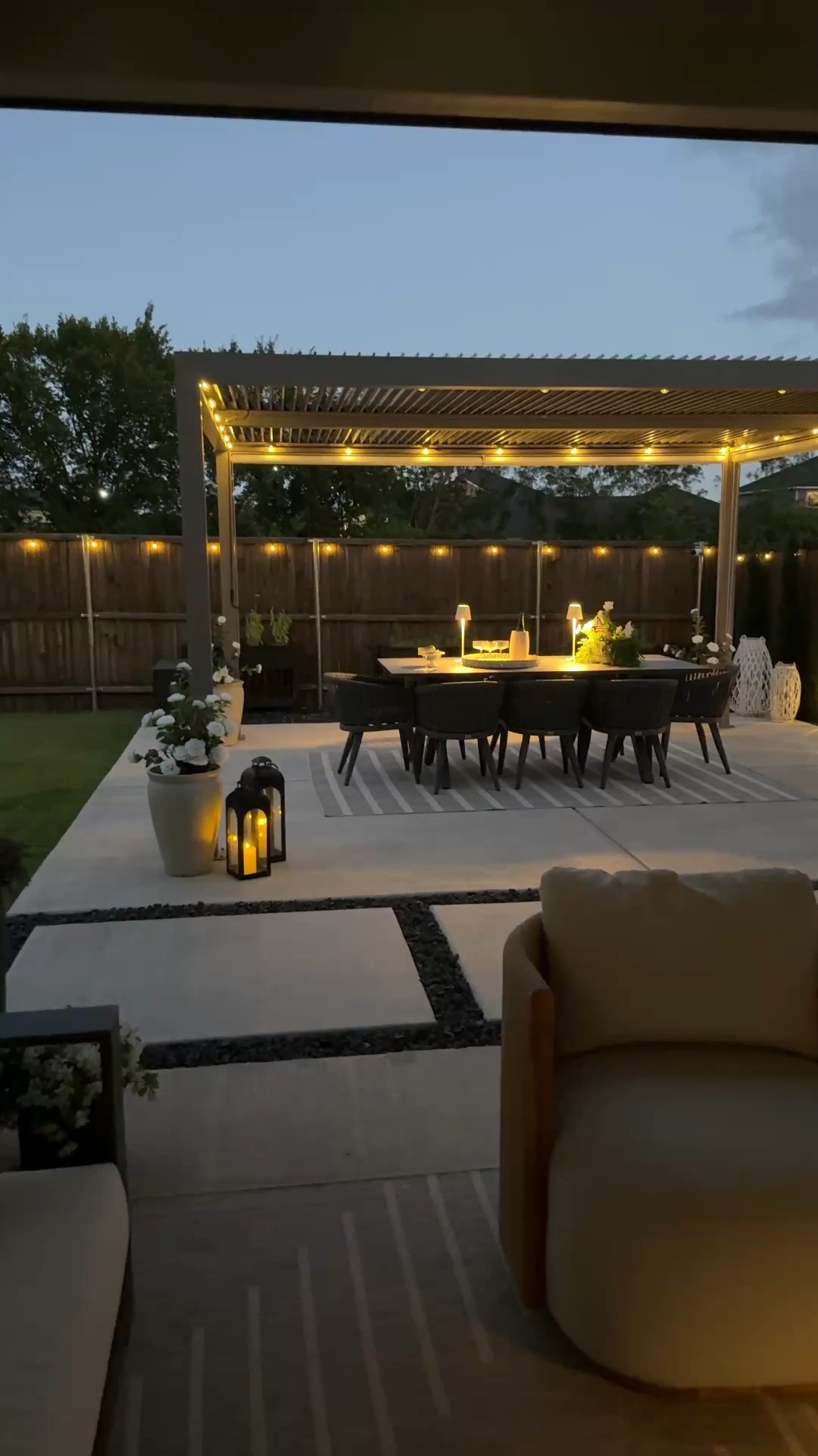 Fall hosting, cozy season, fall patio, pergola, outdoor dining, fall aesthetic, organic modern, home decor ideas, patio ideas