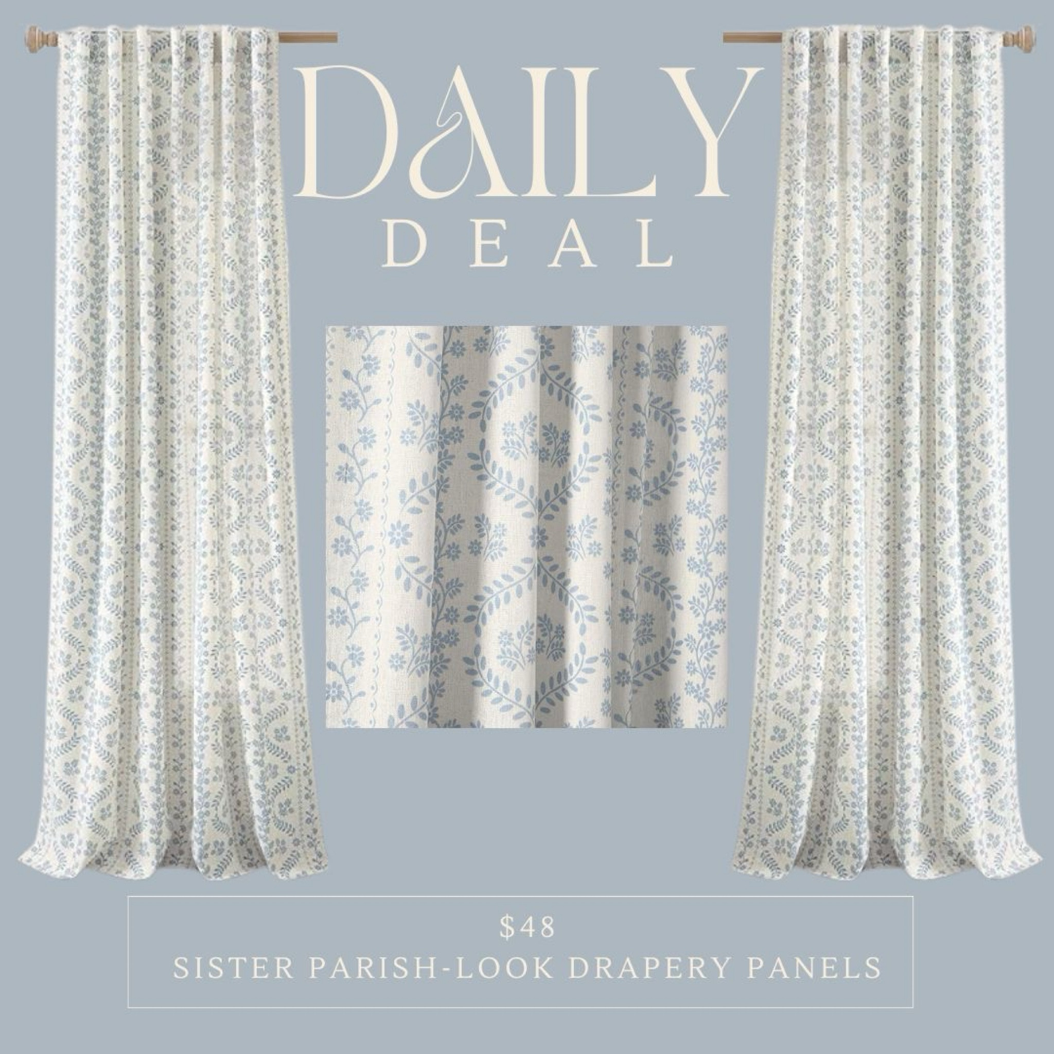 I’m shocked at how these Amazon drapes look just like one of my favorite trade-only Sister Parish fabrics! Get the same look for a fraction of the cost compared to custom drapery. Shop them now while they’re still in stock!

#LTKHome #LTKFindsUnder50 #LTKBaby