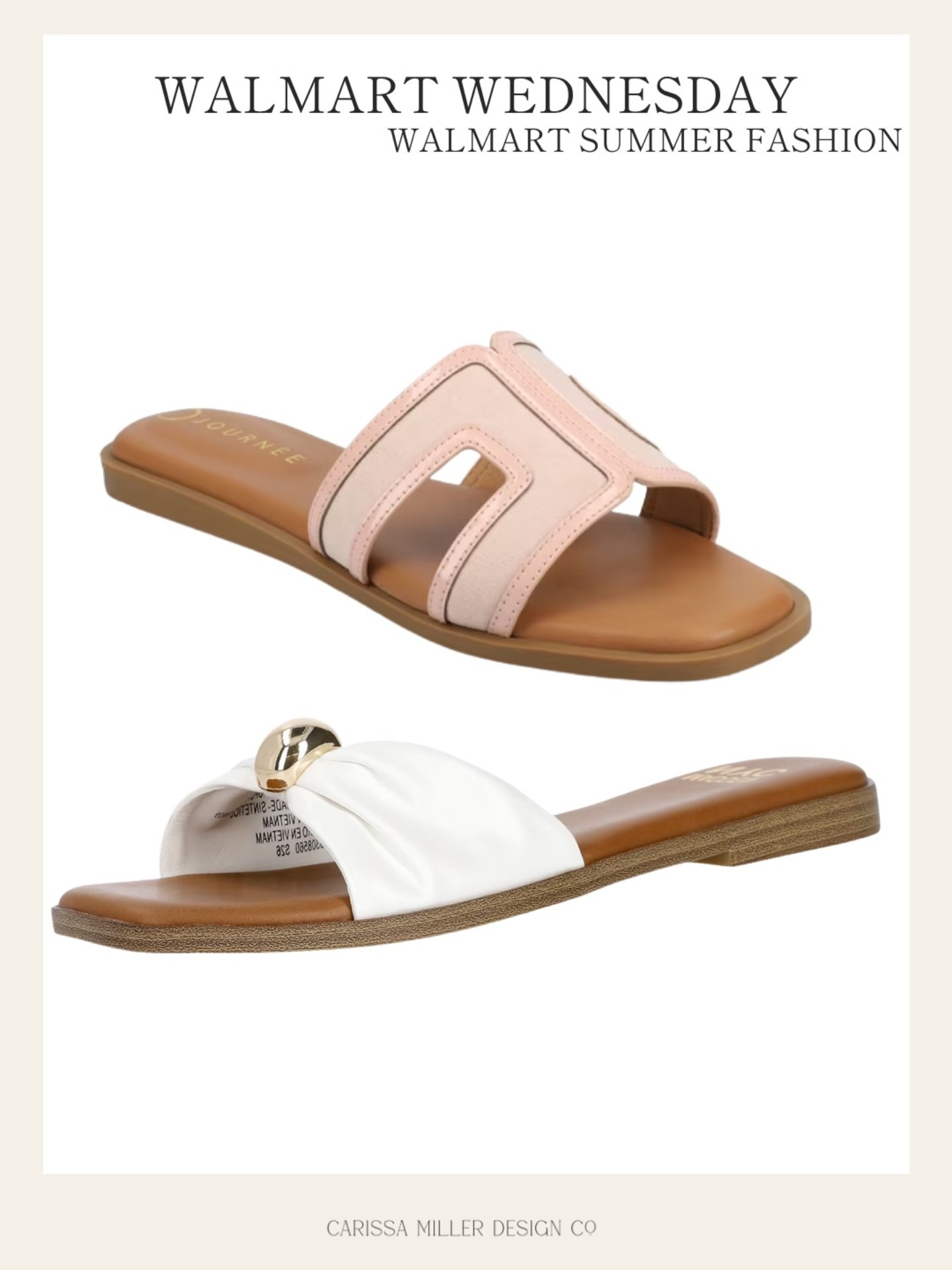 Both of these sandals are super trendy. Summer staples!
