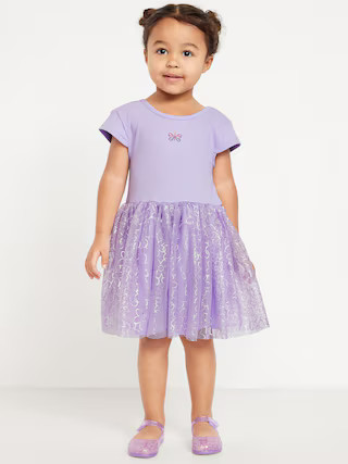 Short-Sleeve Fit and Flare Tutu Dress for Toddler Girls | Old Navy (US)