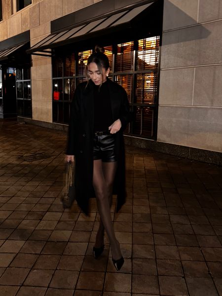 Date night outfit! Leather shorts run slightly big 

#LTKfindsunder100 #LTKstyletip