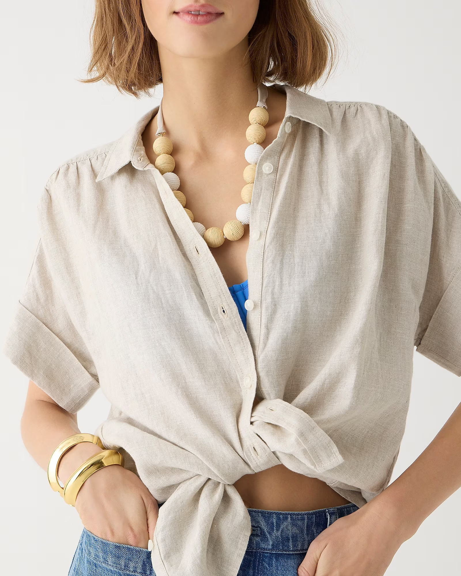 Relaxed-fit short-sleeve Baird McNutt Irish linen shirt | J. Crew US