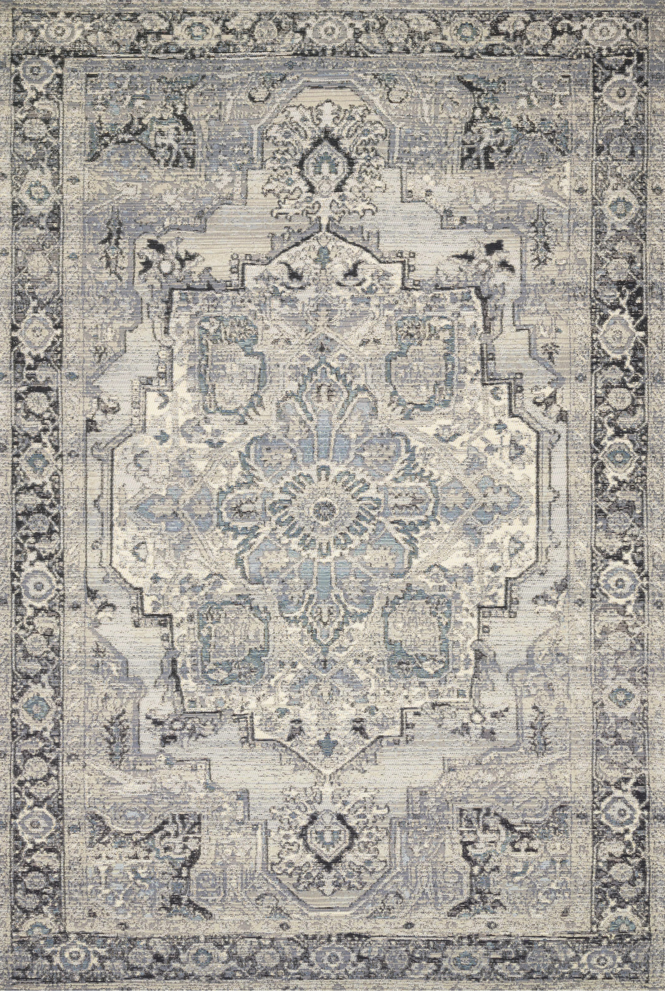 Cusack Gray/Blue Indoor/Outdoor Rug | Wayfair North America
