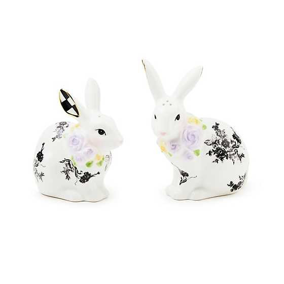 Butterfly Toile Bunny Salt & Pepper Set | MacKenzie-Childs